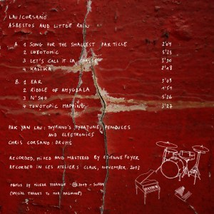 information, insert inside duo LP Lau/Corsano